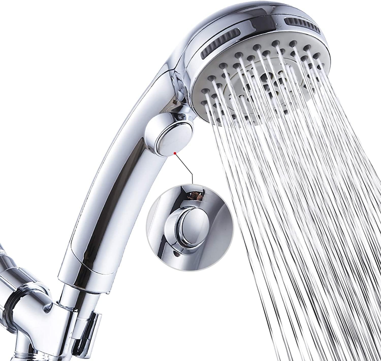 High Pressure Shower Head with - Spa & Wellness Dr Roy Sothers 评论和价格