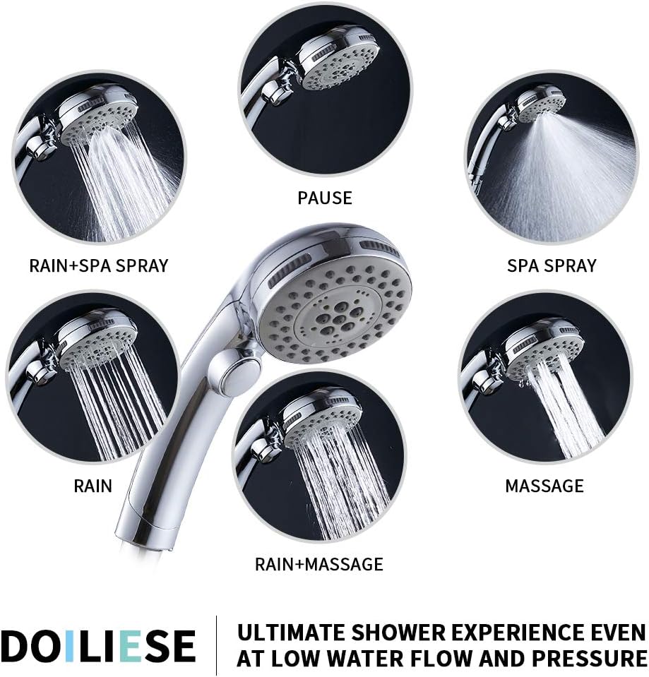 High Pressure Shower Head with - Spa & Wellness Dr Roy Sothers 评论和价格