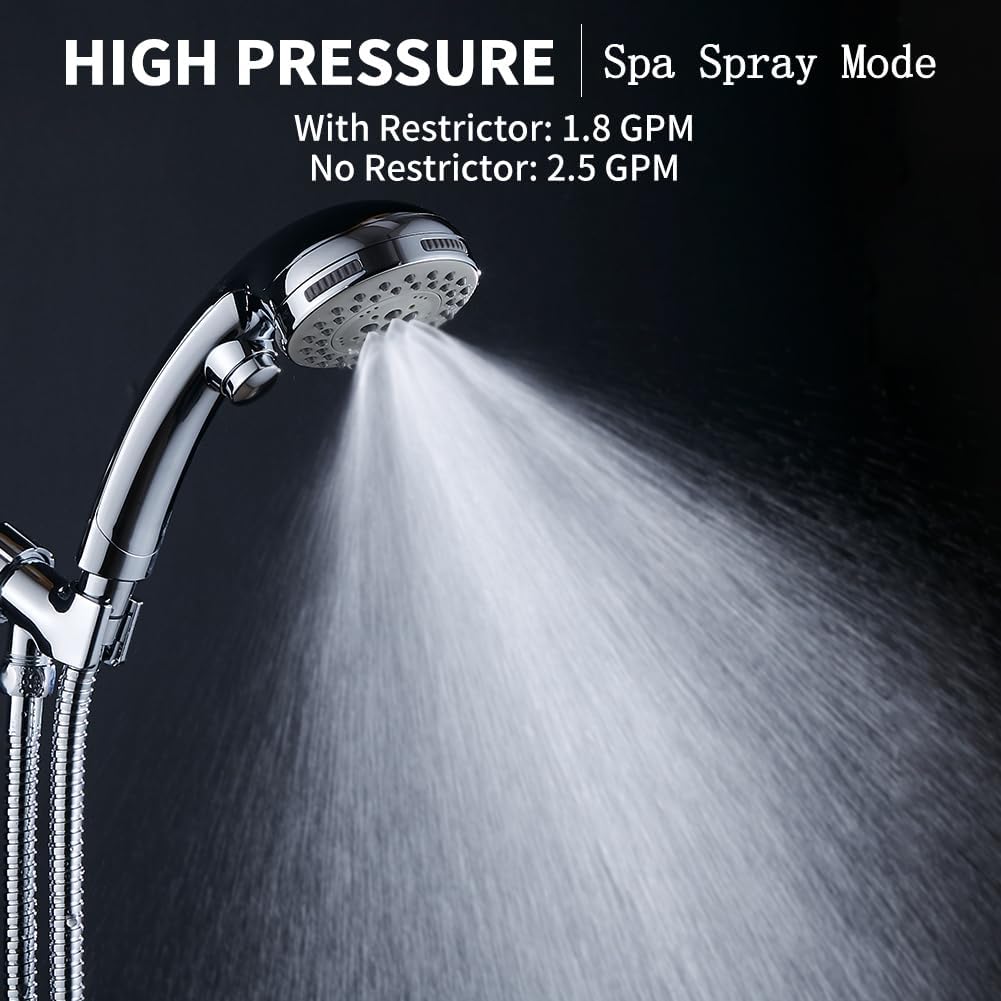 High Pressure Shower Head with - Spa & Wellness Dr Roy Sothers 评论和价格