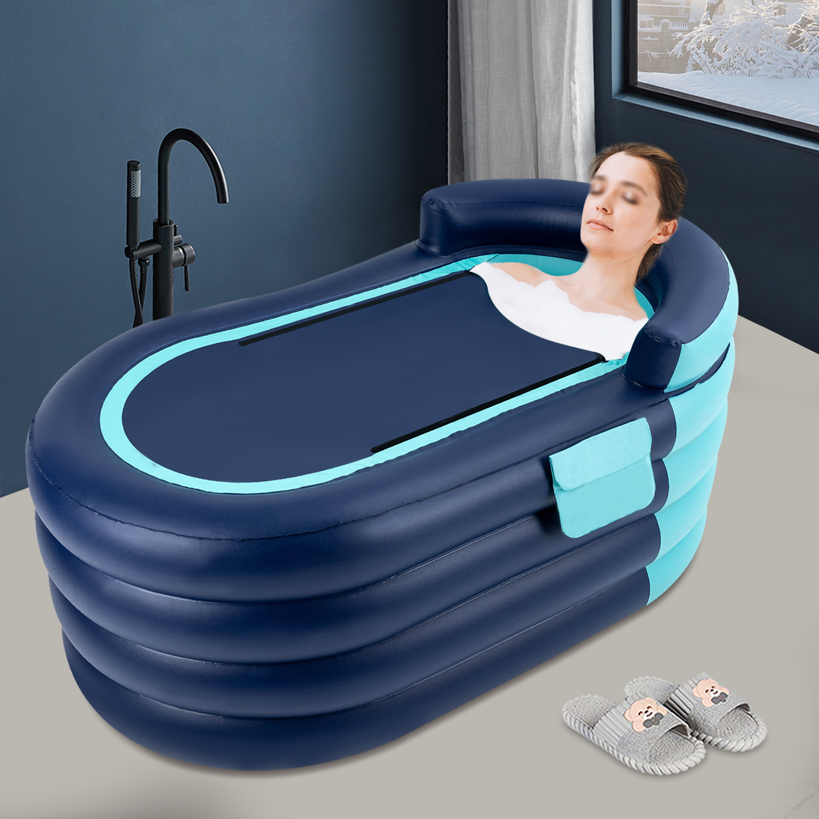 Portable Inflatable Bathtub Fo - W Spa & Wellness 评论和价格