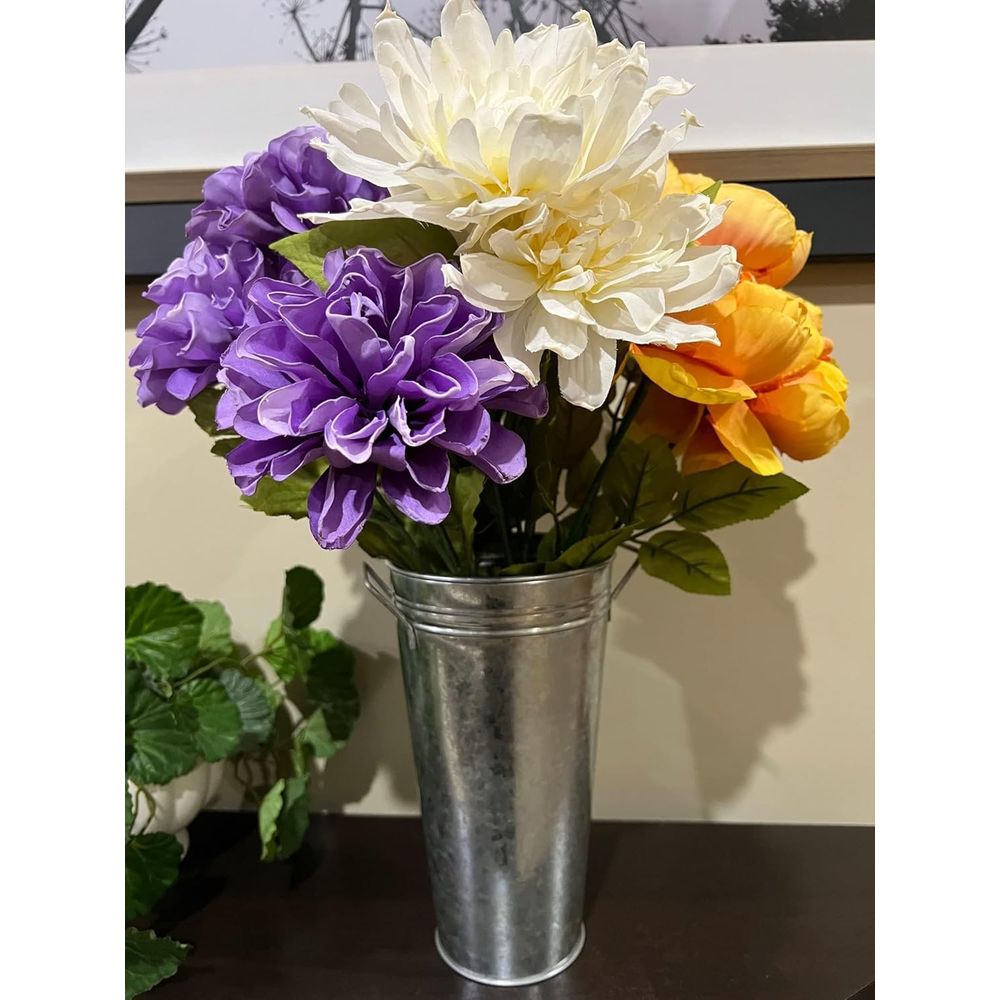 Set of 3 Galvanized Metal Buck - W Spa & Wellness 评论和价格