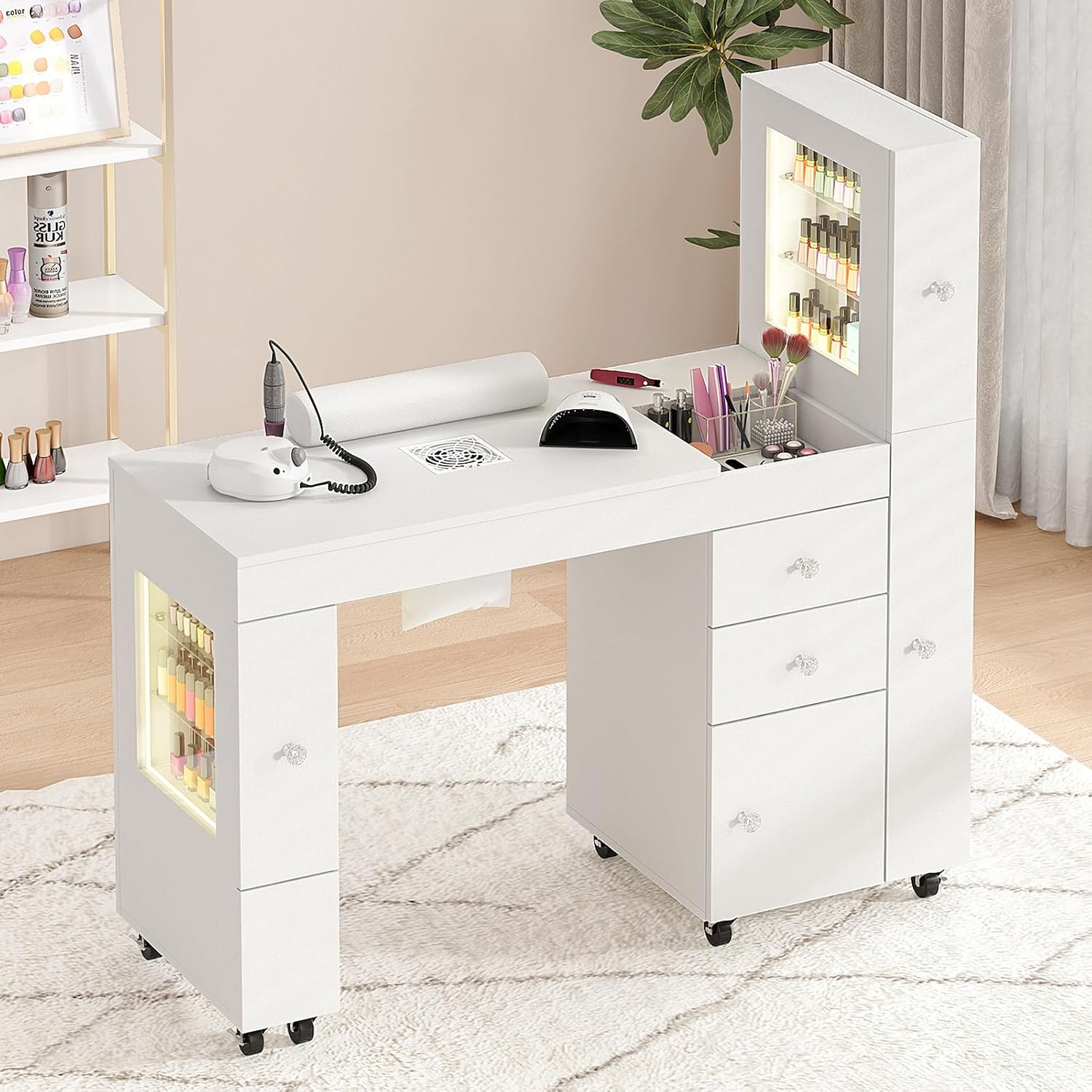 Manicure Table for Nail Tech w - W Spa & Wellness 评论和价格