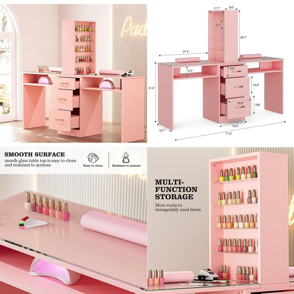 Manicure Table for Nail Tech w - W Spa & Wellness 评论和价格