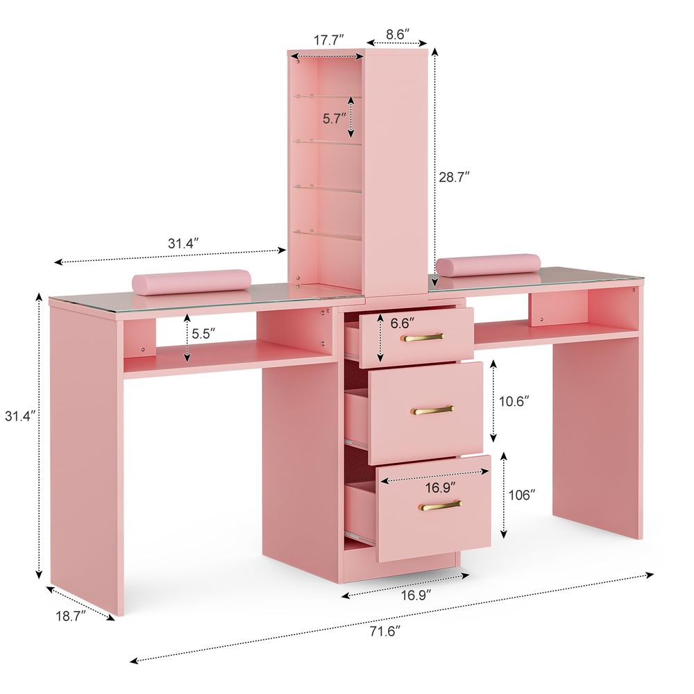 Manicure Table for Nail Tech w - W Spa & Wellness 评论和价格