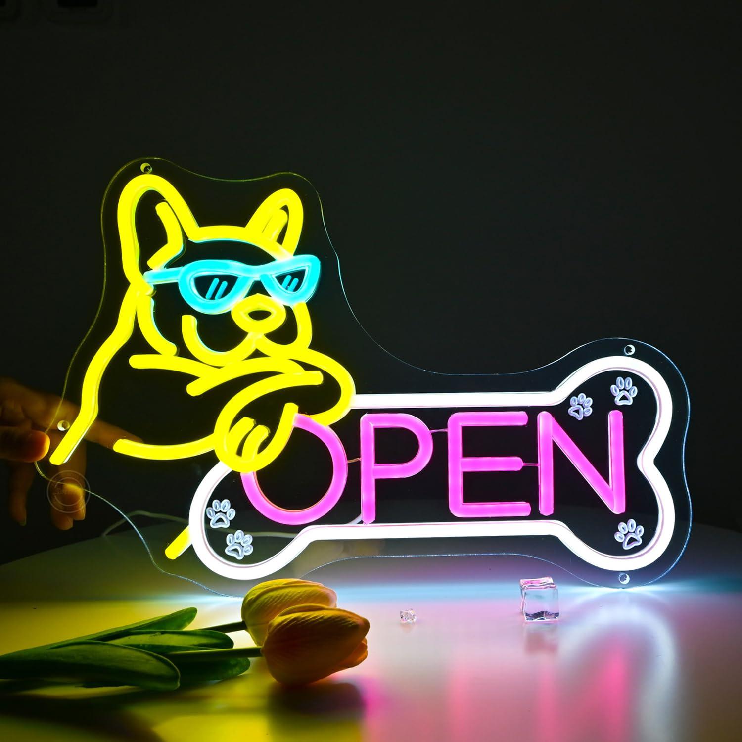 Pet Shop Open Neon Sign USB Di - Spa & Wellness Dr Roy Sothers 评论和价格