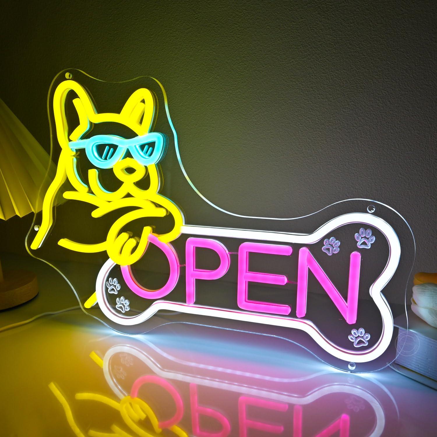 Pet Shop Open Neon Sign USB Di - Spa & Wellness Dr Roy Sothers 评论和价格