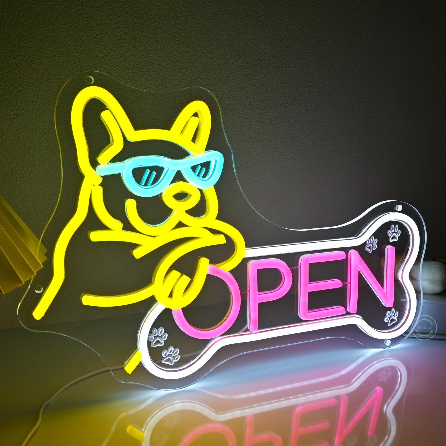 Pet Shop Open Neon Sign USB Di - Spa & Wellness Dr Roy Sothers 评论和价格