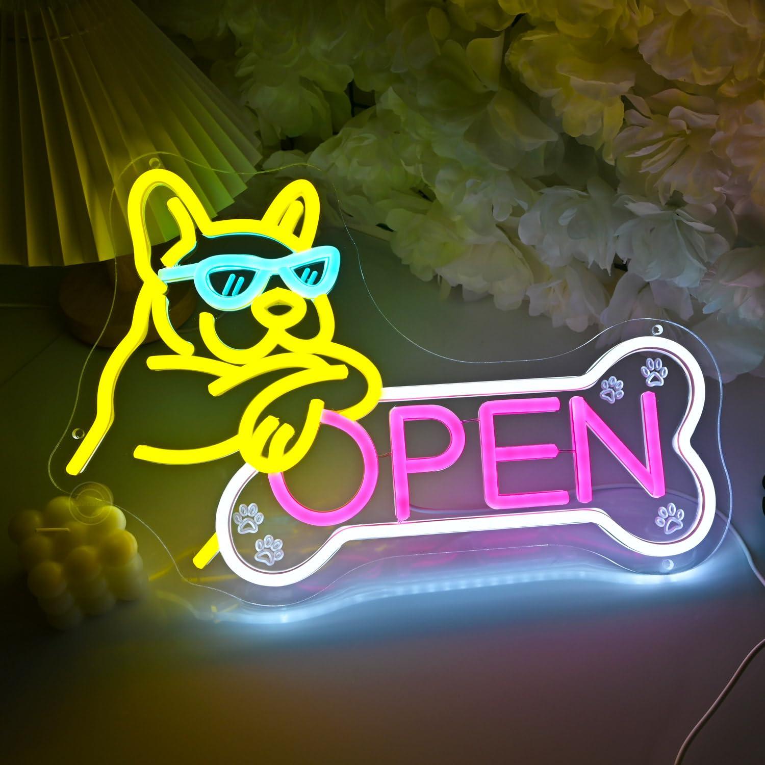 Pet Shop Open Neon Sign USB Di - Spa & Wellness Dr Roy Sothers 评论和价格